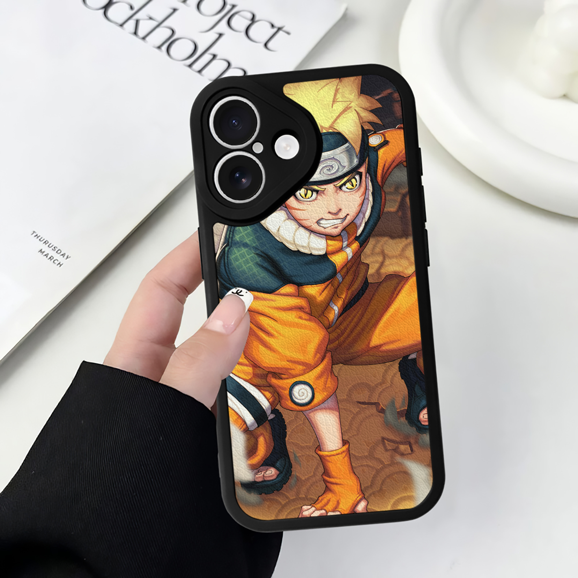 （画像用） NARUTO -ナルト- NARUTO -ナルト- 疾風伝 【iPhone 16シリーズ対応】シリコンスマホケース（レザー調） 材質：シリコン